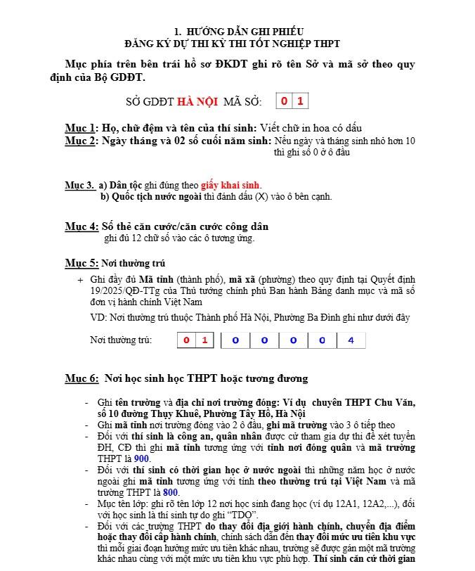 Hướng dẫn đăng ký dự thi và đăng ký xét công nhận tốt nghiệp Kỳ thi tốt nghiệp THPT năm 2026